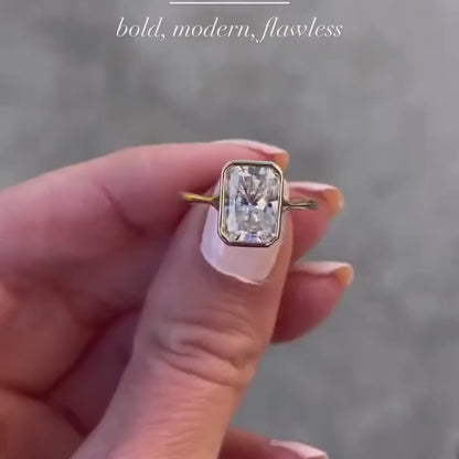 3.50  CT Radiant Cut Moissanite Valentine Ring