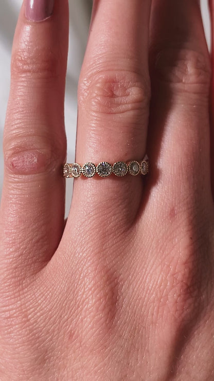 3 mm Round Brilliant Cut Art Deco Rose Gold Wedding Diamond For Women