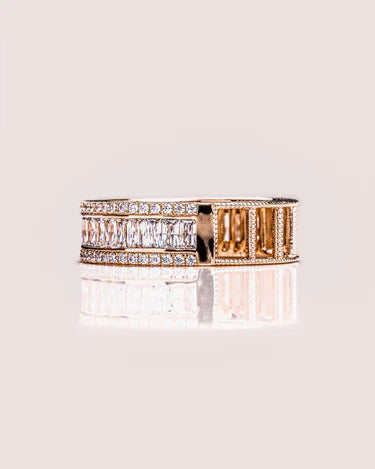 Vintage Wedding Band Lab Grown Diamond Engagement Band For Women