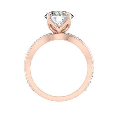 2.00 CT Round Cut Moissanite Engagement Ring